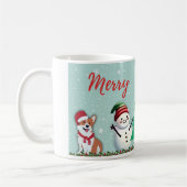 Caneca branca brilhante-Natal Koffiemok (Links)