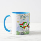 Caneca branca brilhante-Natal Mok (Links)