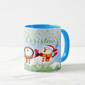 Caneca branca brilhante-Natal Mok (Voorkant rechts)