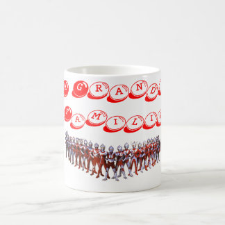 Caneca branca clássica a grande família ultraman koffiemok