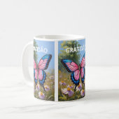 Caneca branca clássica Borboleta Koffiemok (Voorkant links)