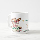 Caneca Branca Clássica - Edição Natal Koffiemok (Voorkant links)