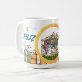 Caneca Branca Clássica - Edição Natal Koffiemok (Voorkant links)