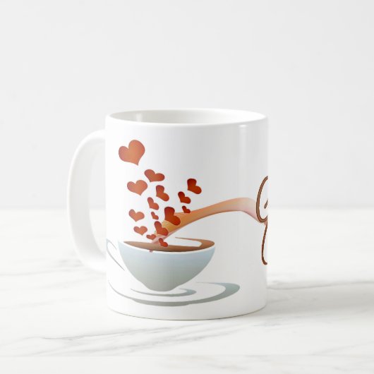 Caneca branca clássica koffiemok (Voorkant links)