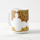 CANECA BRANCA CLÁSSICA - MANDALA TOM/OURO KOFFIEMOK (Voorkant links)