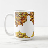 CANECA BRANCA CLÁSSICA - MANDALA TOM/OURO KOFFIEMOK (Links)