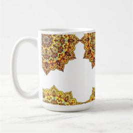 CANECA BRANCA CLÁSSICA - MANDALA TOM/OURO KOFFIEMOK