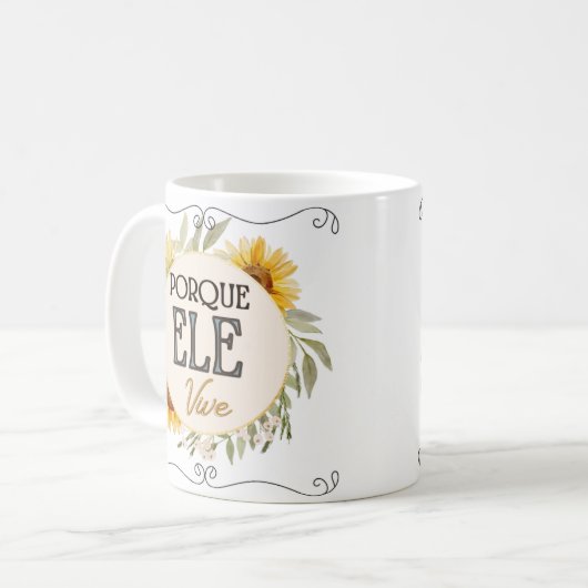 Caneca branca clássica - Páscoa Koffiemok (Voorkant links)