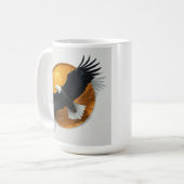 Caneca branca com design aguia koffiemok (Voorkant links)