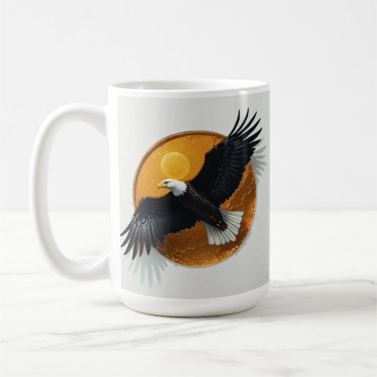 Caneca branca com design aguia koffiemok (Links)
