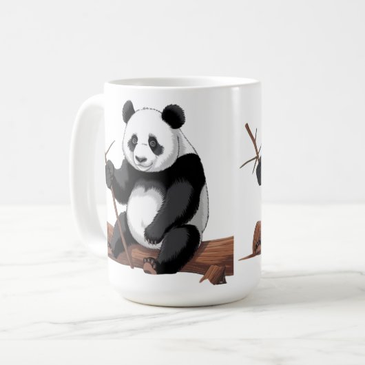 Caneca branca panda koffiemok (Voorkant links)