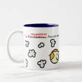 Caneca Cabeças e Fumaças do Filho do Freud Tweekleurige Koffiemok (Links)