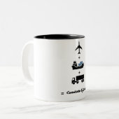 Caneca café (Caneca para tomar café comex) Tweekleurige Koffiemok (Voorkant links)