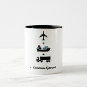 Caneca café (Caneca para tomar café comex) Tweekleurige Koffiemok (Center)