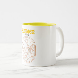 Caneca Café Chegada do Verão 11 oz Cerâmica W-PT Tweekleurige Koffiemok