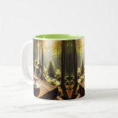 Caneca Café Paisagem Tweekleurige Koffiemok (Voorkant links)