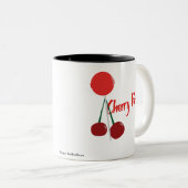 Caneca Cherry Pop Tweekleurige Koffiemok (Voorkant rechts)