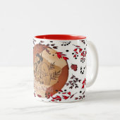 Caneca com cor dentro/Natal Tweekleurige Koffiemok (Voorkant rechts)