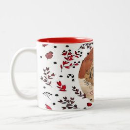 Caneca com cor dentro/Natal Tweekleurige Koffiemok