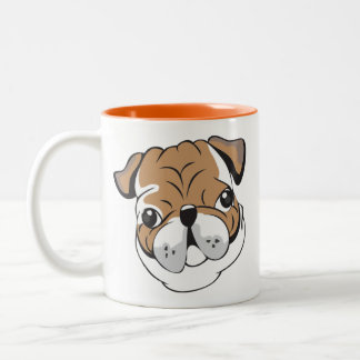 Caneca com estampa de Bulldog Tweekleurige Koffiemok