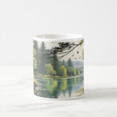Caneca com ilustração de lago e floresta koffiemok (Center)
