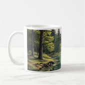 Caneca com ilustração de lago e floresta koffiemok (Links)