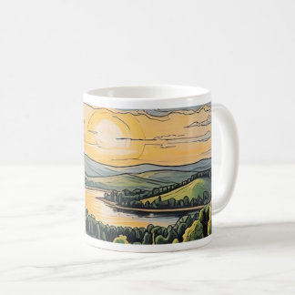 Caneca com ilustração do pôr do sol koffiemok