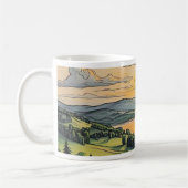 Caneca com ilustração do pôr do sol koffiemok (Links)