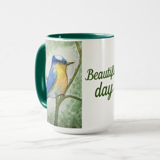 Caneca com ilustração pássaro prachtige dag mok (Voorkant links)