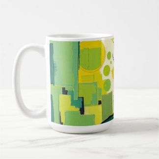 Caneca com paisagem verde koffiemok