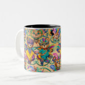 Caneca com ritmo de carnaval  tweekleurige koffiemok (Voorkant links)