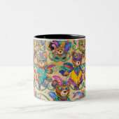 Caneca com ritmo de carnaval  tweekleurige koffiemok (Center)