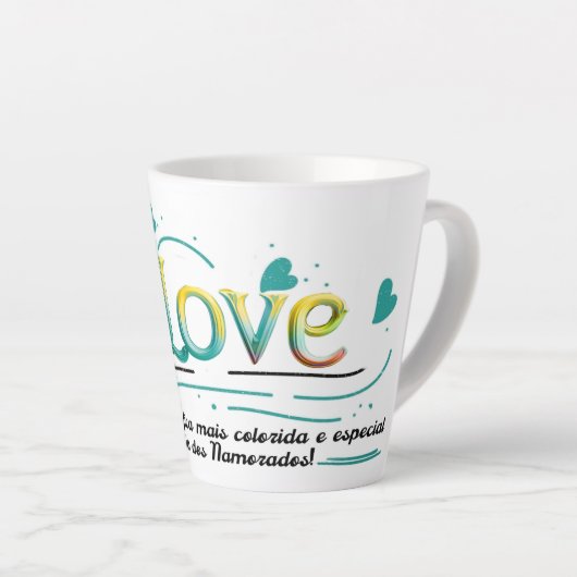 Caneca comemorativa, namorados latte mok (Rechterhoek)