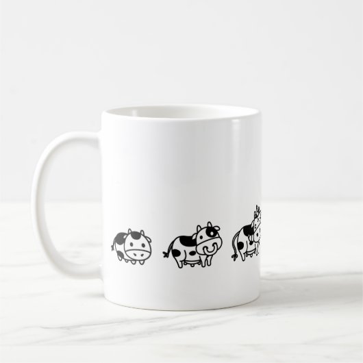 Caneca Cow Evolution Koffiemok (Links)