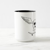 Caneca Cranio Skate - Skull Skateboard Mok (Midden)