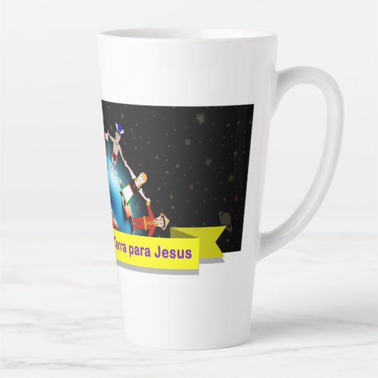 Caneca Crianças para Jesus (Biblinha e Turminha) Latte Mok (Rechts)