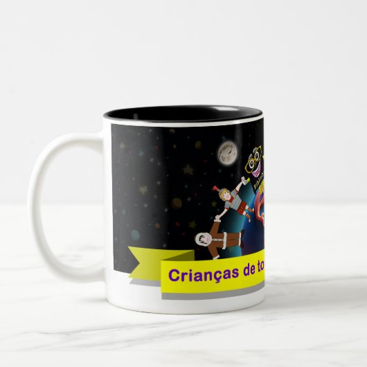 Caneca Crianças para Jesus (Biblinha e Turminha) Tweekleurige Koffiemok (Links)