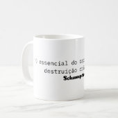 Caneca de Café: Citação de Schumpeter. Koffiemok (Voorkant links)