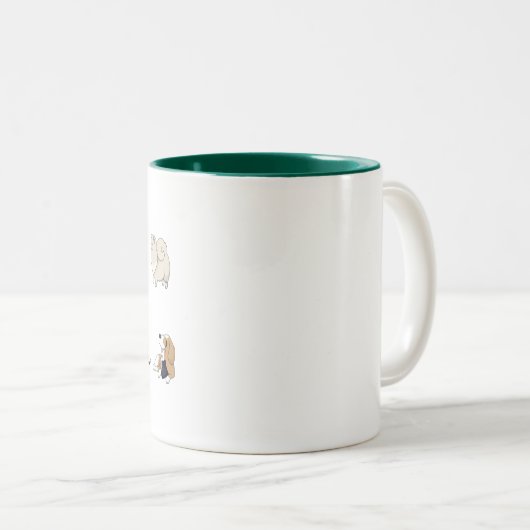 Caneca De Café Em Dois Tons dog Tweekleurige Koffiemok (Voorkant rechts)