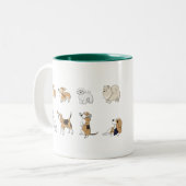 Caneca De Café Em Dois Tons dog Tweekleurige Koffiemok (Voorkant links)