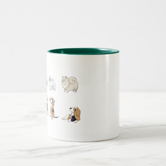 Caneca De Café Em Dois Tons dog Tweekleurige Koffiemok (Center)