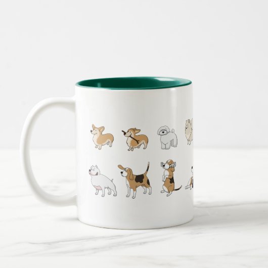 Caneca De Café Em Dois Tons dog Tweekleurige Koffiemok (Links)