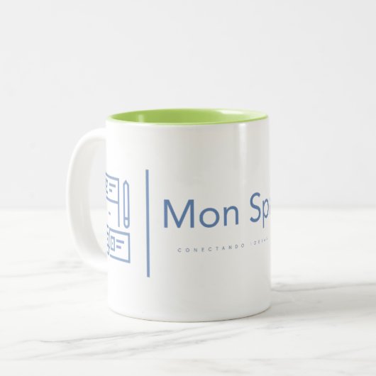 Caneca de Café Exclusiva Mon Space Web Tweekleurige Koffiemok (Voorkant links)