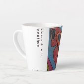 Caneca De Café Latte Foto e texto personalizados Latte Mok (Linkerhoek)