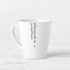 Caneca De Café Latte Foto e texto personalizados Latte Mok