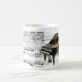 Caneca De Café Piano e partitura Music mugs piano Koffiemok (Center)