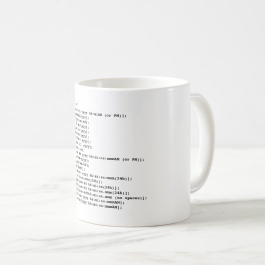 CANECA DE CAFÉ SQL SERVER DATE FORMAT MOK (Voorkant rechts)