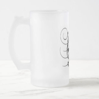 Caneca de vidro fosco 473 ml Design Notas Musicais Matglas Bierpul