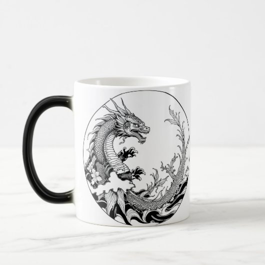 Caneca design dragao  magische mok (Links)
