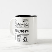 Caneca Designer Tweekleurige Koffiemok (Voorkant links)